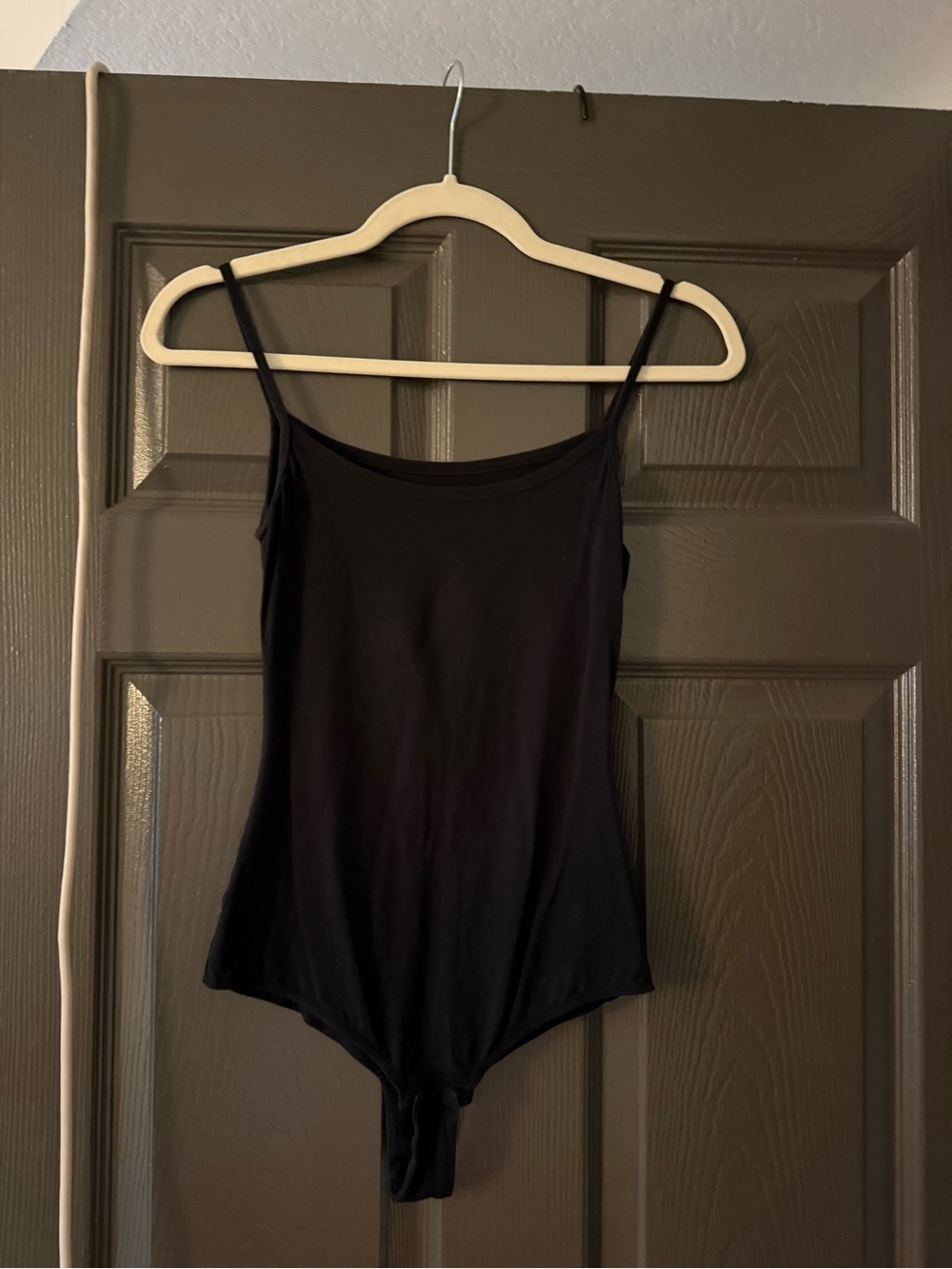 intimissimi Black Stretch Tank Bodysuit with Slim Straps